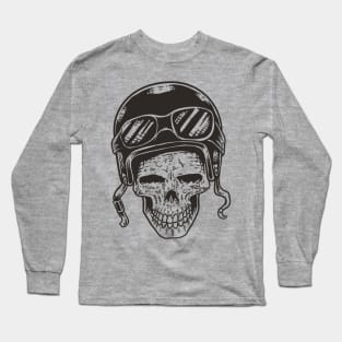 Biker Skull Long Sleeve T-Shirt